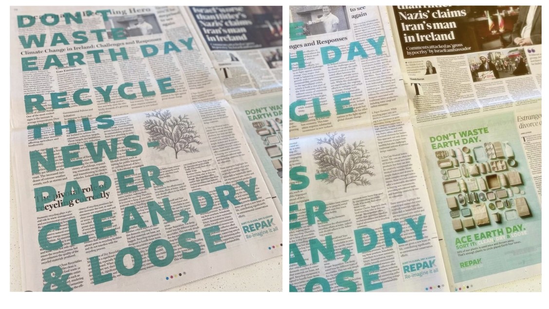 Earth Day Activation: Media Special in Ireland's biggest selling Sunday newspaper